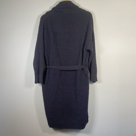 Jason Wu Waffle Knit Gray Oversized Long Sleeve Cardigan With Belt Size‎ M Cozy - Picture 6 of 10